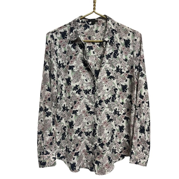Ann Taylor Tops - Ann Taylor blouse long sleeve floral size Small button down front